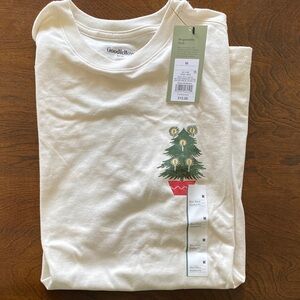 Goodfellow & Co Cream Tee with Christmas Tree Design